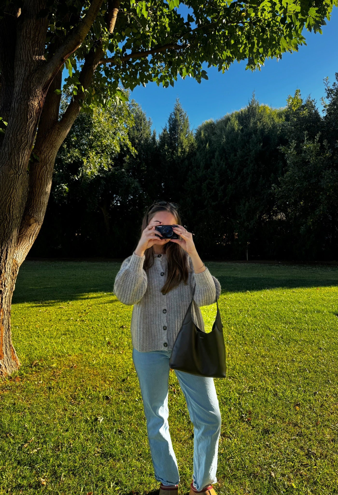 Round Neck Button up Cardigan