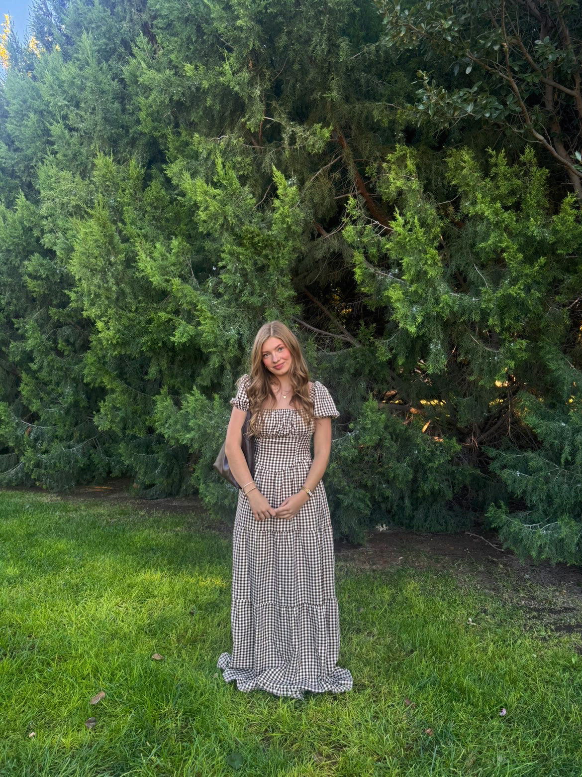 Lauren Gingham Maxi Dress