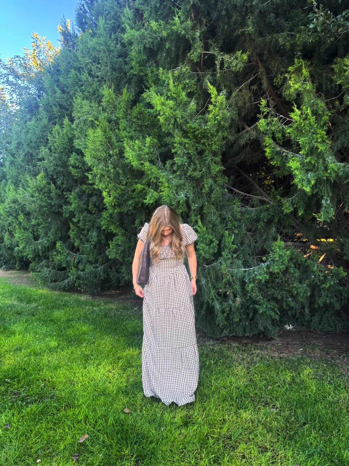 Lauren Gingham Maxi Dress