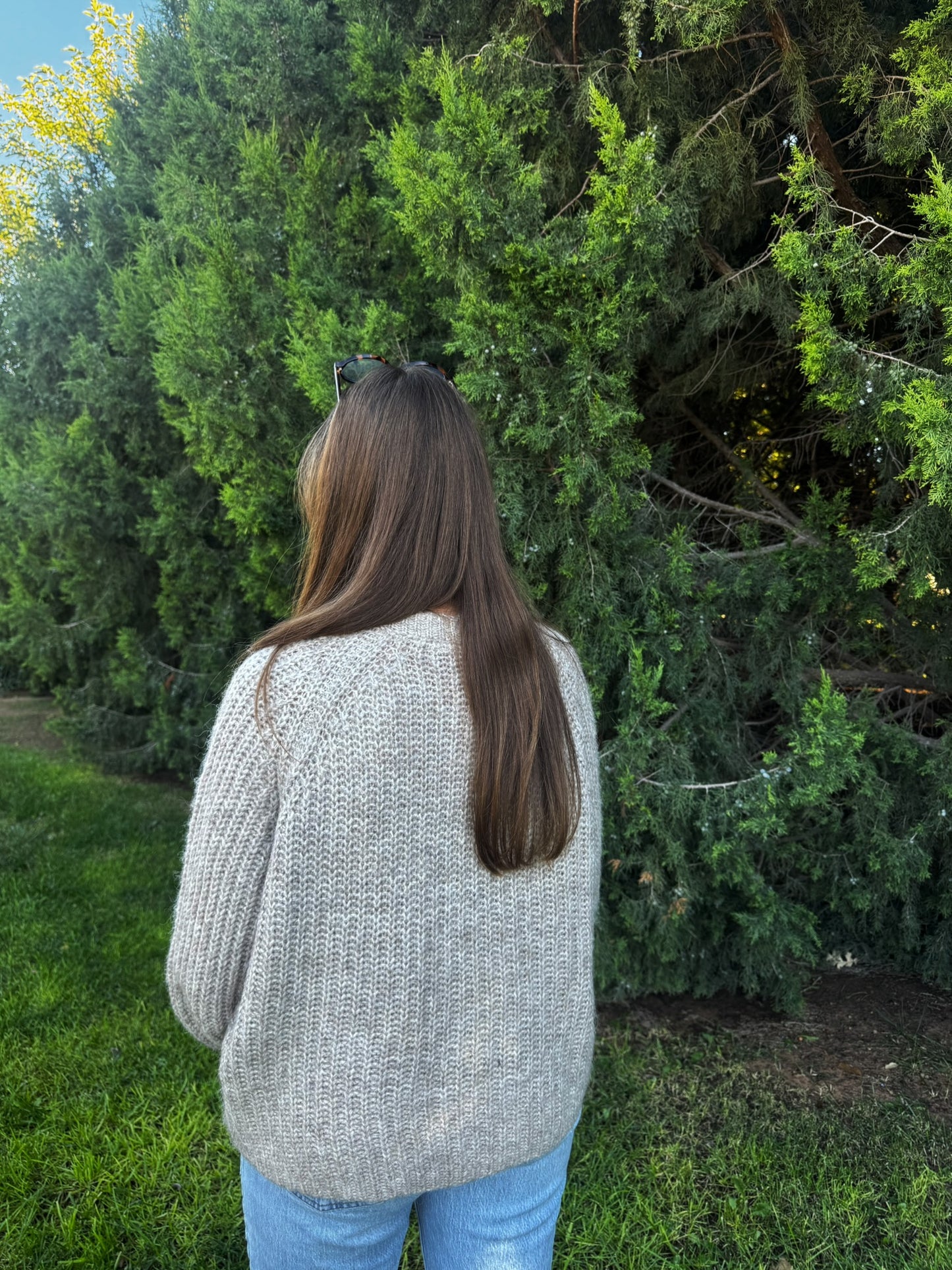 Round Neck Button up Cardigan