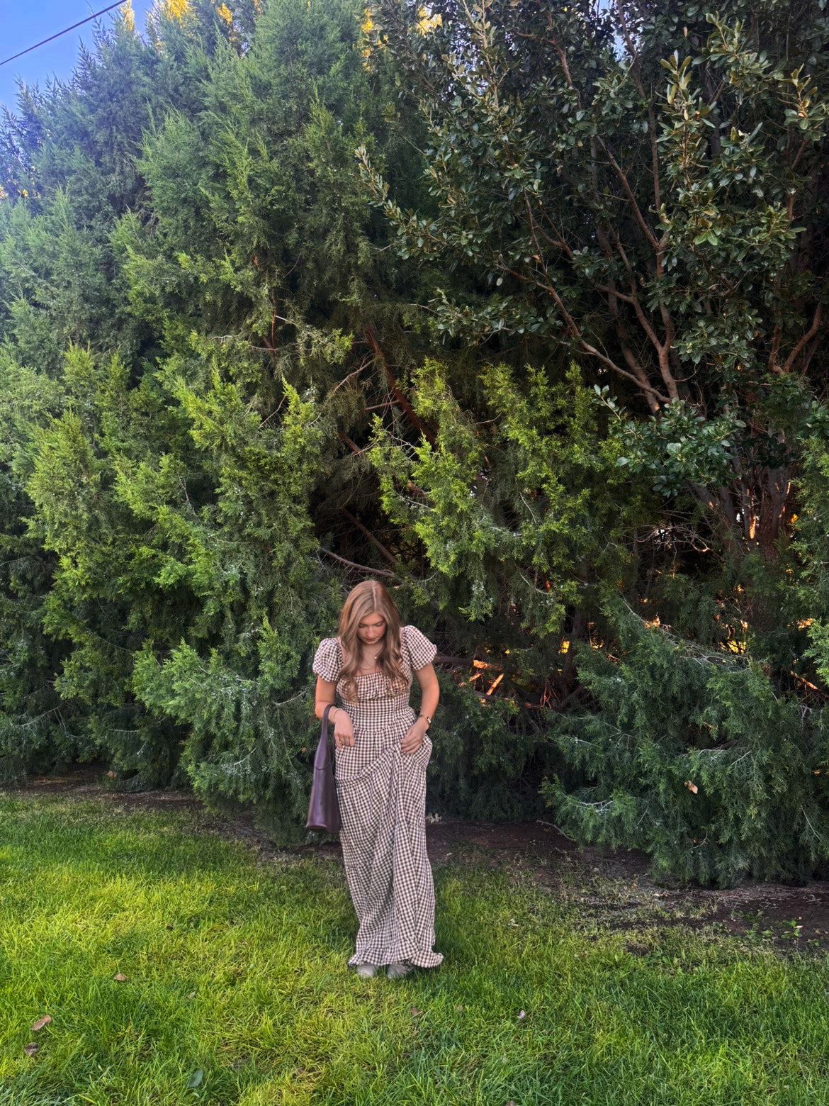 Lauren Gingham Maxi Dress