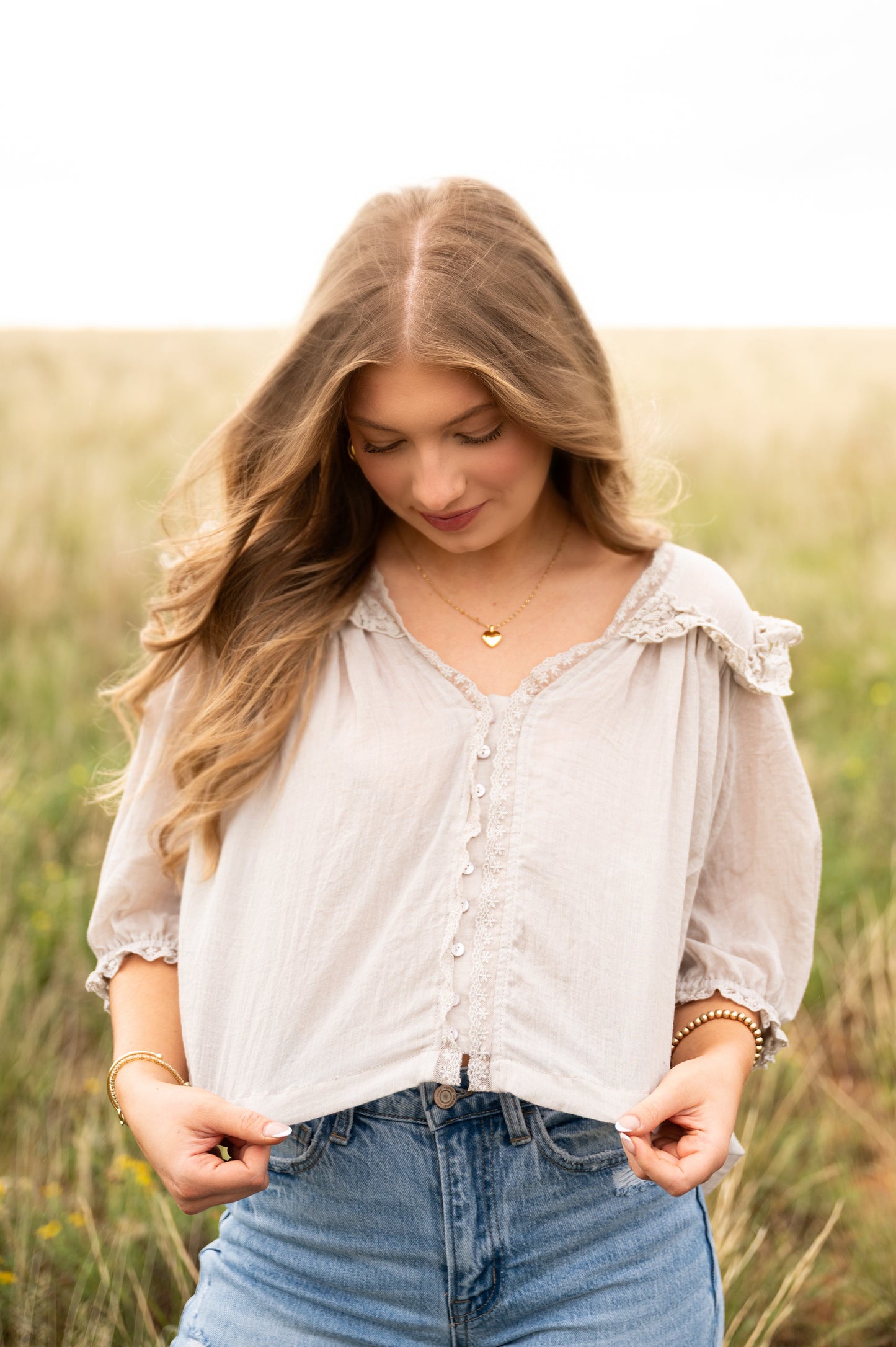 Lace detailed blouse