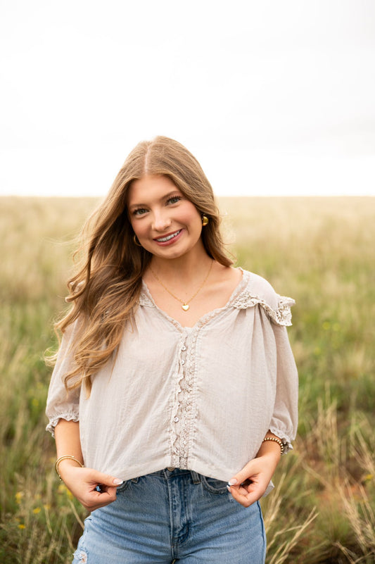 Lace detailed blouse
